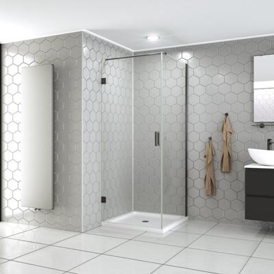 Saniclear Modern Iron douchecabine 80x80 met 80cm deur verouderd ijzer - gunmetal Saniclear Modern Iron douchecabine 80x80 met 80cm deur verouderd ijzer - gunmetal