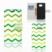 Samsung Galaxy Note 5 Telefoon Hoesje Zigzag Groen