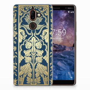 Nokia 7 Plus TPU Case Beige Flowers