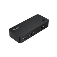 i-tec Universele KVM Hub compact 2x USB-C + 2x USB-A 3.0