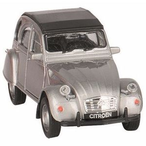 Speelgoed Citroen 2CV zilver dicht 1:36