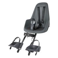 BOBIKE 8012500005 - Voorkinderzitje GO MINI voor fietsen met 26” t/m 29” wielen geschikt voor kinderen met een maximaal gewicht van 15 kg met verankering in kleur Macaron Grijs