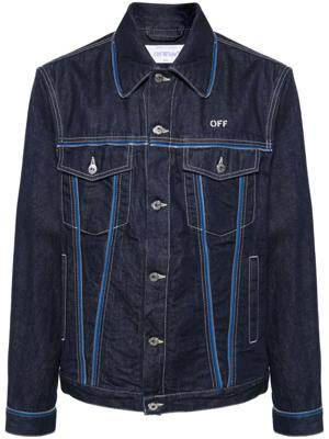 Off-White Denim jack met rits details - Blauw Off-White Denim jack met rits details - Blauw