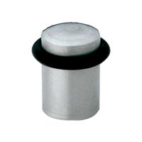 AMIG Deurstopper/deurbuffer - 1x - D20mm - inclusief schroeven - mat rvs   -