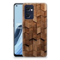 Bumper Hoesje voor OPPO Reno 7 5G | Find X5 Lite Wooden Cubes