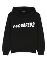 DSQUARED2 KIDS hoodie en coton à logo imprimé - Noir - thumbnail