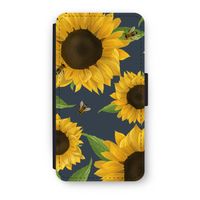 Sunflower and bees: iPhone X Flip Hoesje - thumbnail