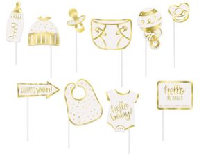 Photo Booth Props &apos;Hello Baby&apos; - 10 Stuks