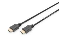 DIGITUS HDMI standaard aansluitkabel, type A - 5,0m - met Ethernetkanaal - FullHD 1080p/60Hz - compatibel met TV/beamer/monitor - vergulde contacten - zwart