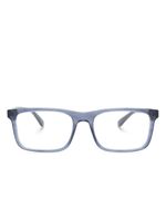 Emporio Armani lunettes de vue rectangulaires à logo - Bleu - thumbnail