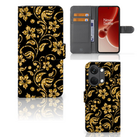 OnePlus Nord 3 Hoesje Gouden Bloemen