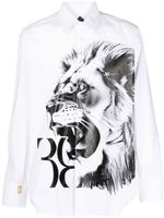 Billionaire chemise à imprimé lion - Blanc