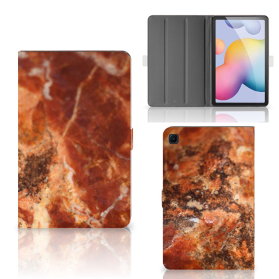 Samsung Galaxy Tab S6 Lite | S6 Lite (2022) Leuk Tablet hoesje Marmer Bruin Samsung Galaxy Tab S6 Lite | S6 Lite (2022) Leuk Tablet hoesje Marmer Bruin