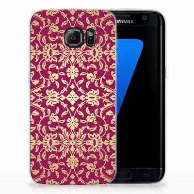 Siliconen Hoesje Samsung Galaxy S7 Edge Barok Pink Siliconen Hoesje Samsung Galaxy S7 Edge Barok Pink
