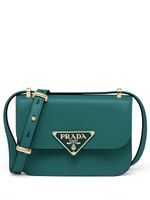 Prada sac à bandoulière Emblème en cuir Saffiano - Vert