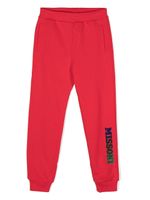 Missoni Kids pantalon de jogging en coton à logo imprimé - Rouge