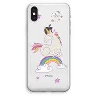 Regenboog eenhoorn: iPhone XS Max Transparant Hoesje