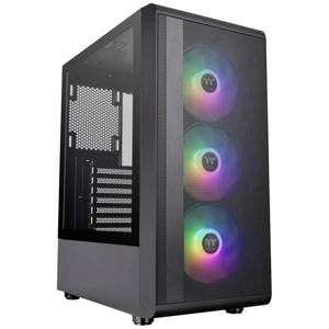 Thermaltake CA-1X2-00M1WN-00 Midi-tower Gaming-behuizing Zwart 3 voorgeïnstalleerde LED-ventilators, Zijvenster