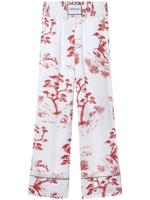 Off-White pantalon de pyjama à patch logo - Blanc