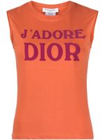 Christian Dior Pre-Owned débardeur à slogan imprimé (2002) - Orange