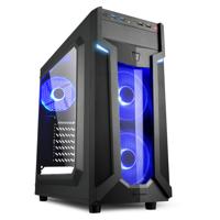 VG6-W Blue - Midtowermodel - ATX - USB 2.0 / 3.0 - zwart