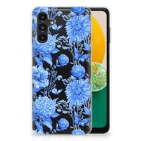 TPU Case voor Samsung Galaxy A13 | A04s Flowers Blue