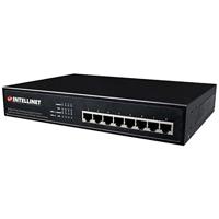 Intellinet 8-poorts PoE+ Desktop Gigabit Switch 8 x PoE-poorten, IEEE 802.3at/af Power-Over-Ethernet (PoE+/PoE) Eindspanan 560641