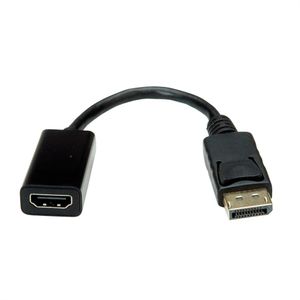 Value 12.99.3138 video kabel adapter 0,15 m DisplayPort HDMI Type A (Standaard) Zwart