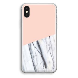 A touch of peach: iPhone XS Transparant Hoesje