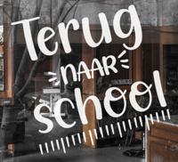 Raamstickers etalage Terug naar schooltekst - thumbnail