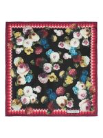 Dolce & Gabbana foulard en soie à fleurs - Noir