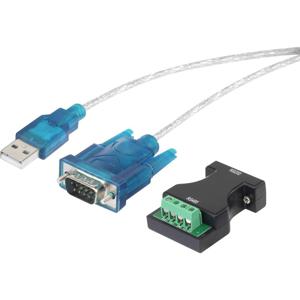 Renkforce USB 1.1 Adapter [1x D-sub stekker 9-polig, Poolklemmen - 1x USB 1.1 stekker A] Vergulde steekcontacten