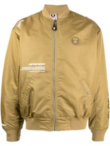 AAPE BY *A BATHING APE® veste bomber zippée à patch logo - Marron