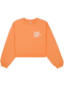 Sporty & Rich sweat Exercise Often à coupe crop - Orange