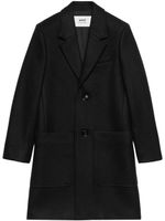 AMI Paris single-breasted wool coat - Noir