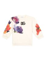 Dolce & Gabbana Kids sweat en coton à logo imprimé - Tons neutres