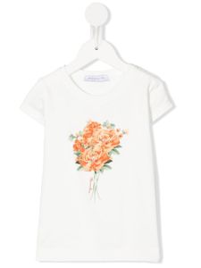 Monnalisa t-shirt à fleurs - Blanc