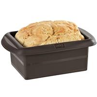 Lurch FlexiForm broodpan, broodpan gemaakt van 100% BPA-vrij platinasilicone, 14,5 x 10,5 x 7 cm, bruin