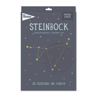 Milestone poster sterrenbeeld Steenbok A4 papier blauw (de)
