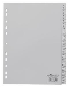 Durable 6523 Register DIN A4 1-31 Polypropyleen Grijs 31 tabbladen Bedrukte tabs 652310