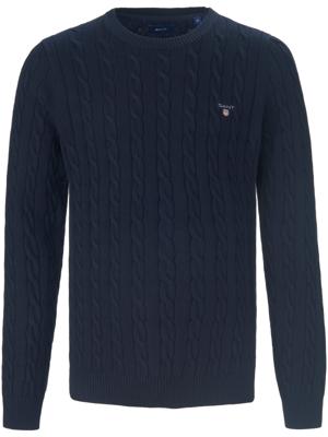 Trui 100% katoen ronde hals Van GANT blauw Trui 100% katoen ronde hals Van GANT blauw