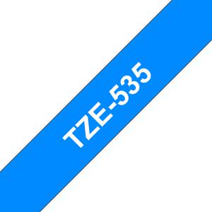 Brother TZe-535 Labeltape Tapekleur: Blauw Tekstkleur: Wit 12 mm 8 m