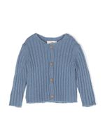 TEDDY & MINOU cardigan en maille à design nervuré - Bleu