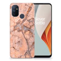 OnePlus Nord N100 TPU Siliconen Hoesje Marmer Oranje