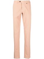 Canali pantalon chino en coton à plis marqués - Orange