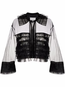 Maison Margiela veste bomber en tulle - Noir