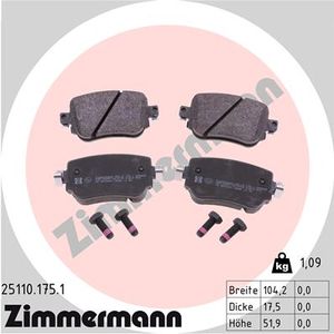 Remblokkenset, schijfrem ZIMMERMANN, u.a. für Seat, Skoda, Audi, VW