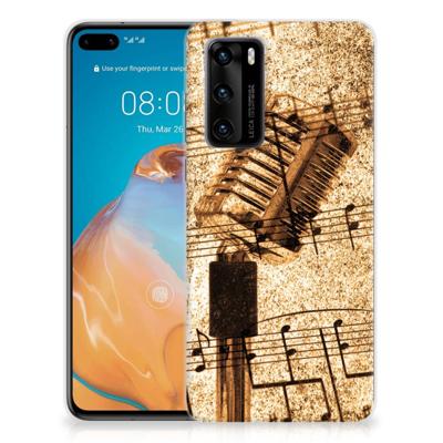 Huawei P40 Siliconen Hoesje met foto Bladmuziek Huawei P40 Siliconen Hoesje met foto Bladmuziek