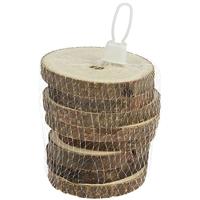 Onderzetters van hout, 8 cm, tas 8