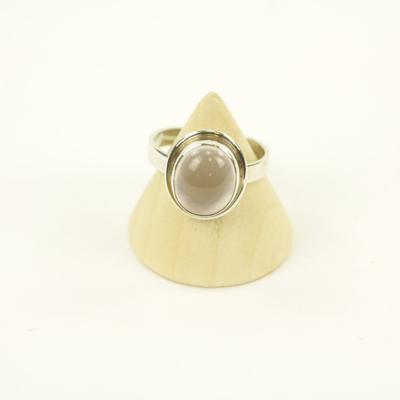 Zilveren Ring met Rozenkwarts Maat 18,5 Verstelbaar - Model 3 (Sterling Zilver 925) Zilveren Ring met Rozenkwarts Maat 18,5 Verstelbaar - Model 3 (Sterling Zilver 925)